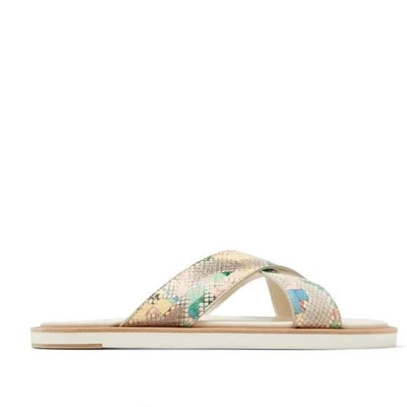 Jimmy Choo PALMO Sunrise Mix Rainbow Elaphe Sandals NWT EU 40.5 / US 9.5 - Picture 2 of 6